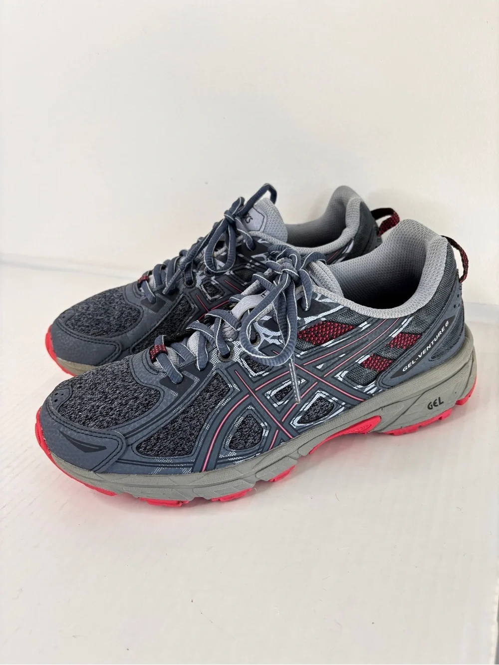 Asics Womens Gel Venture 6 MX 1012A504 Blue Running Shoes Sneakers Size 8